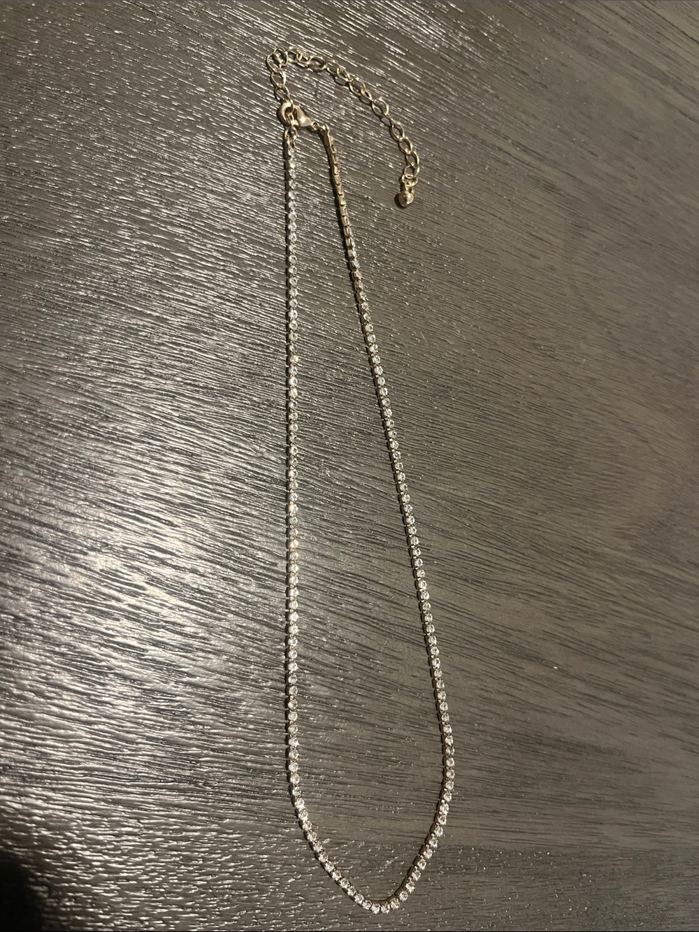 Gold Chain Tennis Necklace with Cubic Zirconia Stones